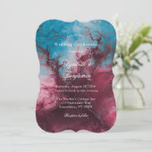 ダスティブルーブルゴーニュ結婚ーアルコールお祝い 招待状 (スタンド正面)