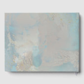 ダスティブルーブルゴーニュ赤面フローラエレガントな結婚式 ゲストブック (裏面)