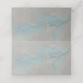 ダスティブルーブルゴーニュ赤面フローラエレガントな結婚式 プレイスカード (内部開封)