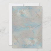 ダスティブルーブルゴーニュ赤面フローラブライダルシャワー 招待状 (裏面)