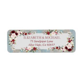 ダスティブルーブルゴーニュ赤面フローラ差出人住所 ラベル (正面)