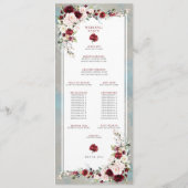 ダスティブルーブルゴーニュ赤面フローラ結婚式 プログラム (裏面)