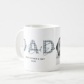 ダスティブループライド最高のパパ史上最高のフォトファーザーデー コーヒーマグカップ (正面左)