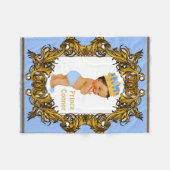 ダスティブループリンス王室のカスタム フリースブランケット (正面(横))