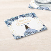 ダスティブループリンセスフローラキンセアニラ スクエアペーパーコースター (アングル)