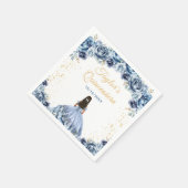 ダスティブループリンセスフローラキンセアニラ スタンダードカクテルナプキン (角)