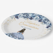 ダスティブループリンセスフローラキンセアニラ ペーパープレート (アングル)