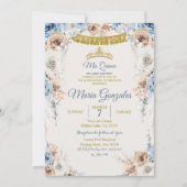 ダスティブループリンセスミスカンス誕生日招待状 招待状 (正面)