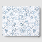 ダスティブルーベビーシャワーゲストブック、ヴィンテージフローラ ゲストブック (裏面)