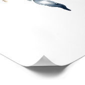 ダスティブルーベージュニュートラルカラーズフローラボホ ポスター (角)