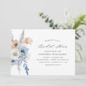 ダスティブルーベージュフローラパンパブライダルシャワー 招待状 (スタンド正面)