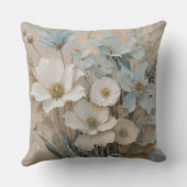 ダスティブルーベージュホワイトクリームフローラ クッション (裏面)