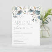 ダスティブルーベージュボホブライダルシャワー 招待状 (スタンド正面)