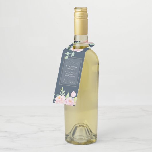 ダスティブルーペニーボトルハンガーラベル ボトルネックタグ (アングル)