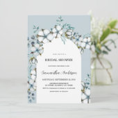 ダスティブルーホワイトアーチブライダルシャワー 招待状 (スタンド正面)
