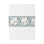 ダスティブルーホワイトチノワスリー結婚フローラ 招待状ベリーバンド (裏面例)