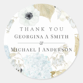 ダスティブルーホワイトネイビーアネモネ結婚バジェット ラウンドシール