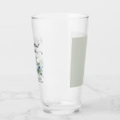 ダスティブルーホワイトフローラリハーサルディナー タンブラーグラス (左)