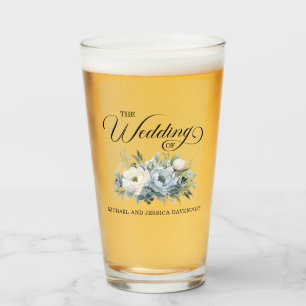 ダスティブルーホワイトフローラ結婚式の引き出物 タンブラーグラス
