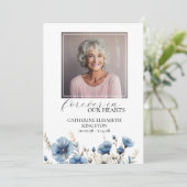 ダスティブルーホワイトフローラ葬祭記念事業 招待状 (スタンド正面)