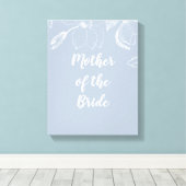 ダスティブルーホワイトマグノリア結婚ス キャンバスプリント (インサイチュ (ウッドフロア))