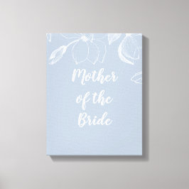 ダスティブルーホワイトマグノリア結婚ス キャンバスプリント