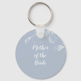 ダスティブルーホワイトマグノリア結婚ス キーホルダー