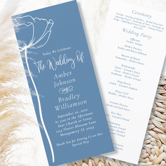 ダスティブルーホワイトモダンフローラ結婚ズ プログラム