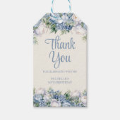 ダスティブルーホワイトローゼス50誕生日 ギフトタグ (正面)