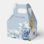 ダスティブルーホワイト金ゴールド結婚フローラ フェイバーボックス (裏面サイド)