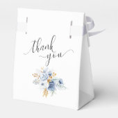 ダスティブルーホワイト金ゴールド結婚フローラ フェイバーボックス (裏面サイド)