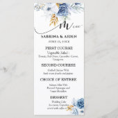 ダスティブルーホワイト金ゴールド結婚フローラ メニュー (正面)
