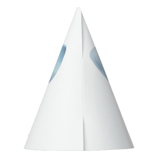 ダスティブルーボウエレガントファースト誕生日 パーティーハット (裏面)