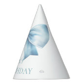 ダスティブルーボウエレガントファースト誕生日 パーティーハット (右)