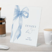 ダスティブルーボウエレガントブライダルシャワーデザートバー 台座サイン (インサイチュ)