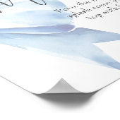 ダスティブルーボウエレガントベイビーシャワーミモザバー ポスター (角)