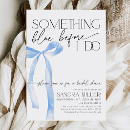 ダスティブルーボウシェズタイイングザノットブライダルシャワー 招待状