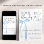 ダスティブルーボウシェズタイイングザノットブライダルシャワー 招待状