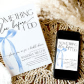 ダスティブルーボウシェズタイイングザノットブライダルシャワー 招待状