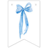 ダスティブルーボウタイイングザノットブライダルシャワー バンティングフラッグ (第1の旗)