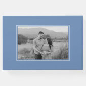 ダスティブルーボウパーソナライズされたベビーシャワーゲストブック ゲストブック (裏面)