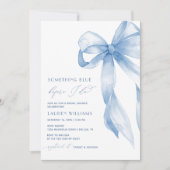 ダスティブルーボウフソウルブルーブライダルシャワー 招待状 (正面)