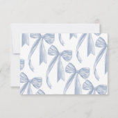 ダスティブルーボウブライダルシャワーアドバイスカード 招待状 (裏面)