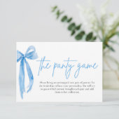 ダスティブルーボウブライダルシャワーザパンティゲームカード 招待状 (スタンド正面)