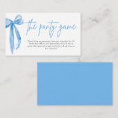 ダスティブルーボウブライダルシャワーザパンティゲーム エンクロージャーカード (正面/裏面)