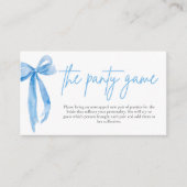 ダスティブルーボウブライダルシャワーザパンティゲーム エンクロージャーカード (正面)