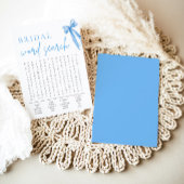 ダスティブルーボウブライダルシャワー単語検索ゲーム 招待状