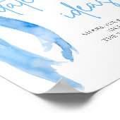 ダスティブルーボウブライダルデイトナイトアイディアサイン ポスター (角)