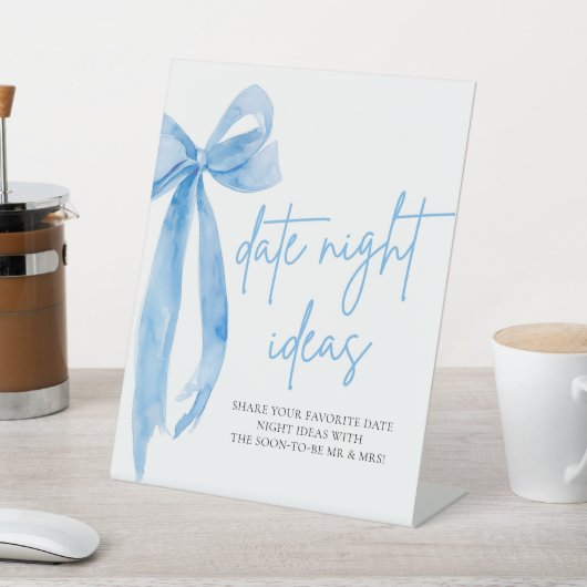 ダスティブルーボウブライダルデイトナイトアイディアサイン 台座サイン (インサイチュ)