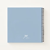 ダスティブルーボウベビーシャワーゲストブック ノートブック (裏面)